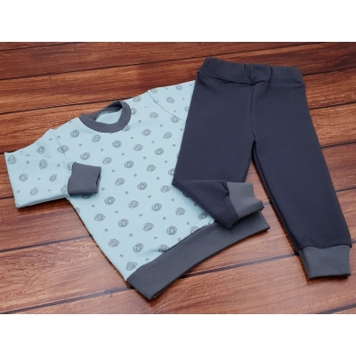 Zestaw niemowlęcy bluza+spodnie, bawełniany